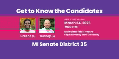MI Senate District 35 Candidate Forum: Greene (D) vs Tunney (R)